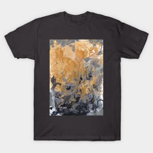 Gold and Grey abstract T-Shirt